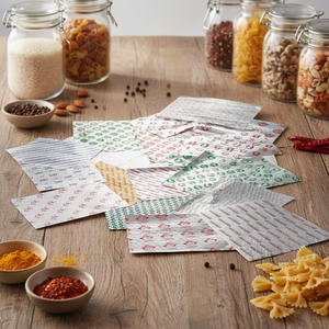 Papel de Aluminio Impreso para Envolver Alimentos - Pilaf de Cordero, Pan, Hamburguesa, Sándwich, Hotdog, <span class=keywords><strong>Burrito</strong></span>, Galleta - Product Image 2