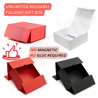 Boîte cadeau pliable personnalisée à 7 panneaux réutilisable pour jouets en peluche, boîtes cadeaux de lancement, marchandises co-marquées, abonnement, boîte pliable non magnétique