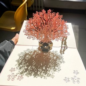 Sculptures créatives et belles sélectionnées Gâteaux d'anniversaire en papier en trois dimensions Cartes de voeux Origami adaptées aux cadeaux de vacances - Product Image 6