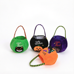 Sac de rangement portable réutilisable en plastique pour bonbons d'Halloween, motif citrouille et fantôme, idéal pour les fêtes d'enfants et les cadeaux, vente en gros - Product Image 1