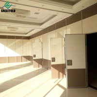 Economic Foldable Fireproof Melamine Board Movable Soundproof Flexible Eco-Friendly Partition Wall Panels for Office Gym