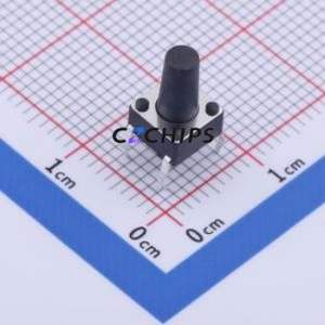 KH-6X6X10H-TJ Tactile Switch Through hole Component THT-4P,6x6mm Switch Single Pole Single Throw Round Button 2.6N Through Hole - Product Image 1