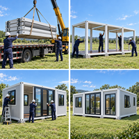 Maison conteneur moderne extensible de 20 pieds, 2-3 chambres, en acier, préfabriquée et pliable, pour projets résidentiels aux États-Unis