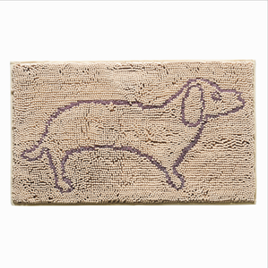 Paillassons d'intérieur, <span class=keywords><strong>paillasson</strong></span> <span class=keywords><strong>chien</strong></span> en chenille, tapis d'entrée lavable antidérapant pour chaussures boueuses et pattes de <span class=keywords><strong>chien</strong></span> - Product Image 1