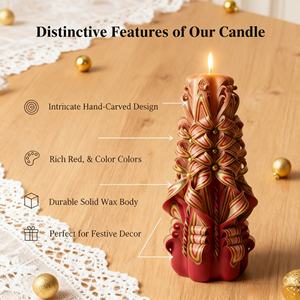 Velas Decorativas Talladas a Mano de Alta Gama, Velas de Cera de Soja Personalizables, Decoración para Ambiente de Hotel y Bodas - Product Image 5