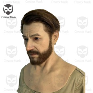 Masque en silicone réaliste 3D fait main de haute qualité pour homme, accessoires de fête et de mascarade, réutilisable, respirant, écologique, pour <span class=keywords><strong>acteur</strong></span> et film - Product Image 4