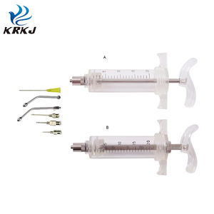 大型動物用ルアーロック付きKD316耐久性のある獣医Tpx再利用可能な20cc <span class=keywords><strong>50cc</strong></span>家畜注射シリンジ - Product Image 2