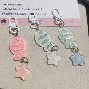 Q Y Cute <b>Sweet</b> Little Fish Keychain Cartoon Resin Keychain Lovely Bag Pendant Earphone Case Hanging Decoration Pink Taiyaki Keyc - Product Image 4