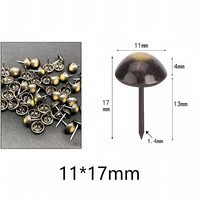 Clous décoratifs pour meubles 11x17mm - Clous de rembourrage en métal finition œil de chat antique pour canapé, vente en gros d'usine