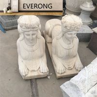 Statues de Sphinx en marbre noir antique, grande taille, style égyptien et grec, à vendre