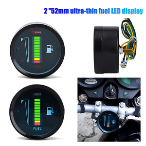 เกจวัดน้ำมันเชื้อเพลิงอีคอน 12V จอแสดงผล LED ตัวเรือนโลหะสำหรับรถยนต์รถจักรยานยนต์การปรับปรุงแบบรีเทฟิตอัพ - Product Image 3