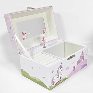 Boîte à musique rotative personnalisée Yiyu pour la Saint-Valentin avec miroir, boîte à bijoux écologique pour filles et femmes, cadeaux - Product Image 3