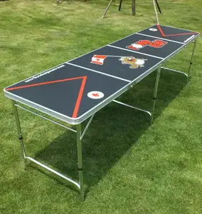 Table pliante en aluminium de 8 pieds en MDF de haute qualité avec logo