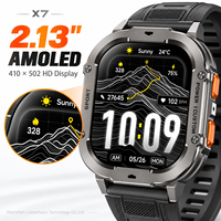 Montre connectée X7 en gros OEM ODM avec appels Bluetooth, notifications de messages, assistant vocal, contrôle de la musique, application DaFit, batterie 1000 mAh