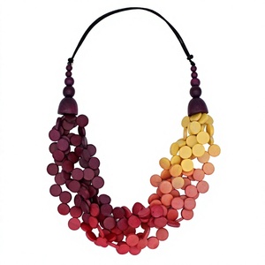 Newly Best Geometric Resin <b>Statement</b> <b>Necklace</b> Unique Designer Women's Trendy Premium Colorful Beaded Party Jewelry Party Gifts - Product Image 4