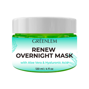 Mascarilla Nocturna de <span class=keywords><strong>Aloe</strong></span> Vera y Té Verde - Gel Nocturno Calmante e Hidratante con Beneficios Revitalizantes para una Piel Calmada, Tersa y Refrescada - Product Image 1