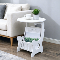 Table de chevet élégante et minimaliste en plastique, table d'appoint multifonction pour salon, table basse