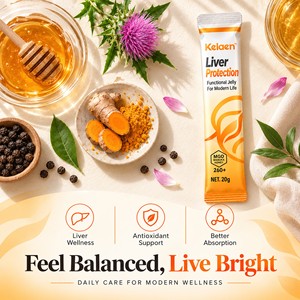 Liver Protection Jelly Sticks Milk Thistle Curcumin Piperine <strong>MGO</strong> 260+ <strong>Manuka</strong> <strong>Honey</strong> Antioxidant Daily Liver Wellness Supplement - Product Image 1