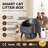 Caja de Arena para Gatos Automática, Duradera, de PP y ABS, Fácil de Limpiar, Ecológica, con Sensor de Peso de 10 kg, Semiabierta, con WiFi y APP, Bajo Nivel de Ruido, para UE y EE. UU.