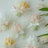 Lehrertagsgeschenk Blumenförmige Duftkerze Grenzüberschreitend Anpassbare Geburtstags-Tulpenstrauß Duftkerze Souvenir