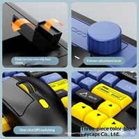 Clavier et souris sans fil personnalisés W1050, touches tricolores, Plug & Play, design ergonomique, stock disponible, double mode 2.4G, directement de l'usine.