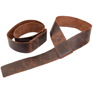 Sangles de levage en cuir véritable les plus vendues, fabrication professionnelle, sangles de soutien pour poignets, sangles de musculation à vendre - Product Image 1