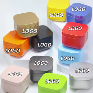 Caja de Metal Portátil Mini para Guardar Té y Dulces, Recipientes Cuadrados Vacíos de Metal para Velas, en Varios Colores, Se Acepta Personalización - Product Image 1