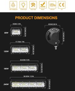 Barre d'éclairage de travail à <span class=keywords><strong>LED</strong></span> 12V 24V Offroad Spot Flood Combo Beam pour SUV UTV <span class=keywords><strong>Lada</strong></span> <span class=keywords><strong>Niva</strong></span> 4x4 Truck Boat Auto Exterior Lighting Accessory - Product Image 3