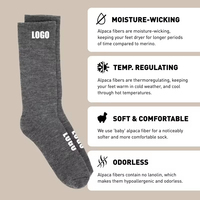 Chaussettes thermiques durables en laine d'alpaga sur mesure – pour hommes et femmes, chaussettes chaudes d'hiver pour l'extérieur
