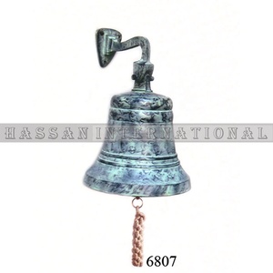 Campana de barco de latón náutico cromado antiguo, logotipo de impresión personalizado, artesanías de Metal para regalo o decoración del hogar, modelo al por mayor - Product Image 3
