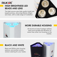 Projecteurs LED DJ Disco 3x18W RGBWA+UV 6-en-1 DMX avec télécommande IR sans fil, éclairage d'ambiance, 25 faisceaux, alimentés par batterie