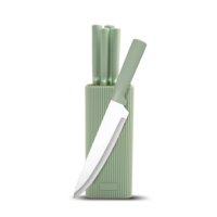 Ensemble de couteaux de cuisine en acier inoxydable Premium 5 pièces avec couteau utilitaire en plastique durable pour un usage domestique