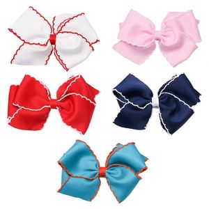 Children's Sweet Style Three-Dimensional Bow Hairpin Women's Thread <b>Ribbon</b> Clip Fabric Full-Wrap Cloth Trimmed Headwear - Product Image 5