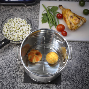 Padella Antiaderente in Acciaio Inox Sostenibile, Rotonda, Compatibile con Gas e Induzione, Fondo Grande, Senza Coperchio - Product Image 1