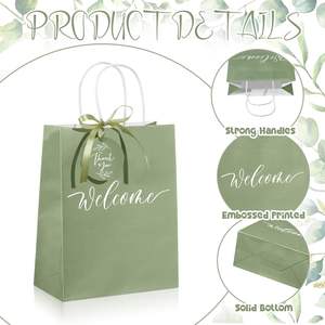 Sac cadeau en papier kraft personnalisé pour festival, anniversaire, fête, shopping, bijoux, mariage, avec votre propre logo - Product Image 3