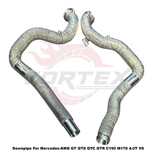 Kit de Downpipe d'échappement Vortex Heat Shield SS304 pour Mercedes-AMG GT GTS GTC GTR C190 R190 M178 4.0T V8 – Kits de Tuning à Montage Direct - Product Image 2