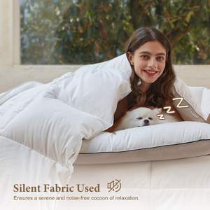 Couette en <span class=keywords><strong>duvet</strong></span> de luxe King Feathers Insert de couette moelleux pour hôtel avec liens 750 Puissance de remplissage Poids moyen pour toutes les saisons - Product Image 4