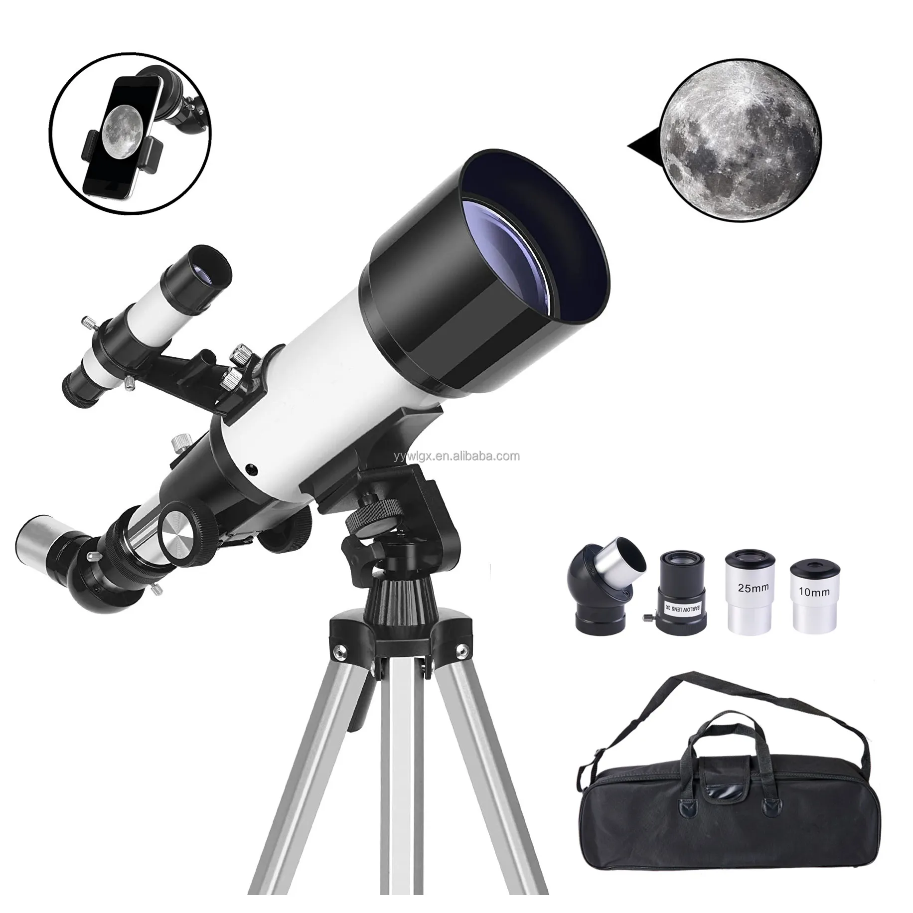 Travel telescope with backpack