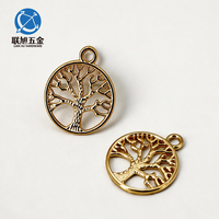 Lianxu – Breloque Arbre Personnalisée OEM ODM avec Logo de Marque, en Alliage de Zinc Plaqué, Accessoires Métalliques DIY, Étiquette