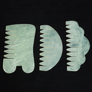 Peigne à cheveux en <span class=keywords><strong>jade</strong></span> rond, peigne de massage des méridiens, masseur de tête en <span class=keywords><strong>jade</strong></span> vert, peigne en <span class=keywords><strong>jade</strong></span> pour usage domestique - Product Image 3