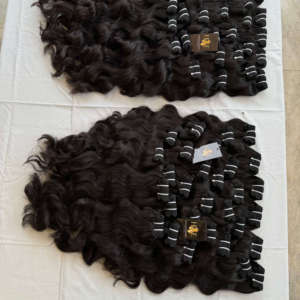 Vendeur de cheveux bruts cambodgiens vendeur de cheveux bouclés non traités, extensions alignées de cuticules brutes de cheveux indiens bruts - Product Image 2