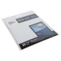 Feuilles d'argent imitation Mont Marte 14x14cm, 25 feuilles