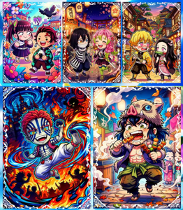 <span class=keywords><strong>Cartes</strong></span> <span class=keywords><strong>de</strong></span> <span class=keywords><strong>jeu</strong></span> <span class=keywords><strong>de</strong></span> la série « Demon Killer » format A6, <span class=keywords><strong>cartes</strong></span> <span class=keywords><strong>de</strong></span> personnages d'anime rares du studio XINGHE, papier coloré, jouets pour enfants - Product Image 6