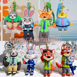 3D PVC Nieuwe Cartoon Gekke Zootopia Judith Nick Sleutelhanger Hangertje Schattige Rugzak Sleutelhanger - Product Image 6