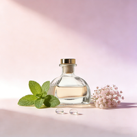Diffuseur de parfum à roseaux en verre transparent de 100 ml en forme de pyramide avec bouchon