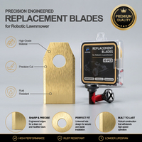 Lot de 9 lames de tondeuse à gazon robotisée universelles, lames de coupe revêtues de titane avec vis, compatibles avec la plupart des modèles de tondeuses robotisées, pièces de rechange