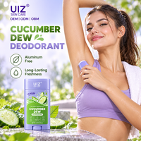 Déodorant stick naturel au concombre 100% végétalien sans aluminium, à base de plantes, contrôle des odeurs longue durée 72H, soin doux des aisselles, 75g