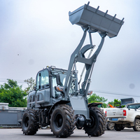 CE-Zertifizierter Kompakter Frontlader 1200kg Traglast 4x4 Mini-Lader Hochleistungs-Hydraulischer Knickgelenkter Hoflader