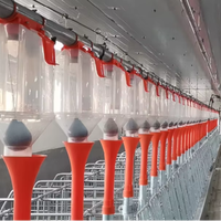 Estructura centrosimétrica PP DL6 Dosificador de alimentos Instalación fácil de limpieza Sistema de alimentación para equipos ganaderos en granjas porcinas