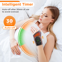 Ceinture de massage pour poignet sans fil avec logo personnalisé, compresse chaude, vibration à 3 niveaux, rechargeable, masseur électrique pour les mains, 5 températures
